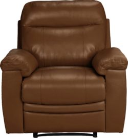 Collection - New Paolo Manual - Recliner Chair - Tan